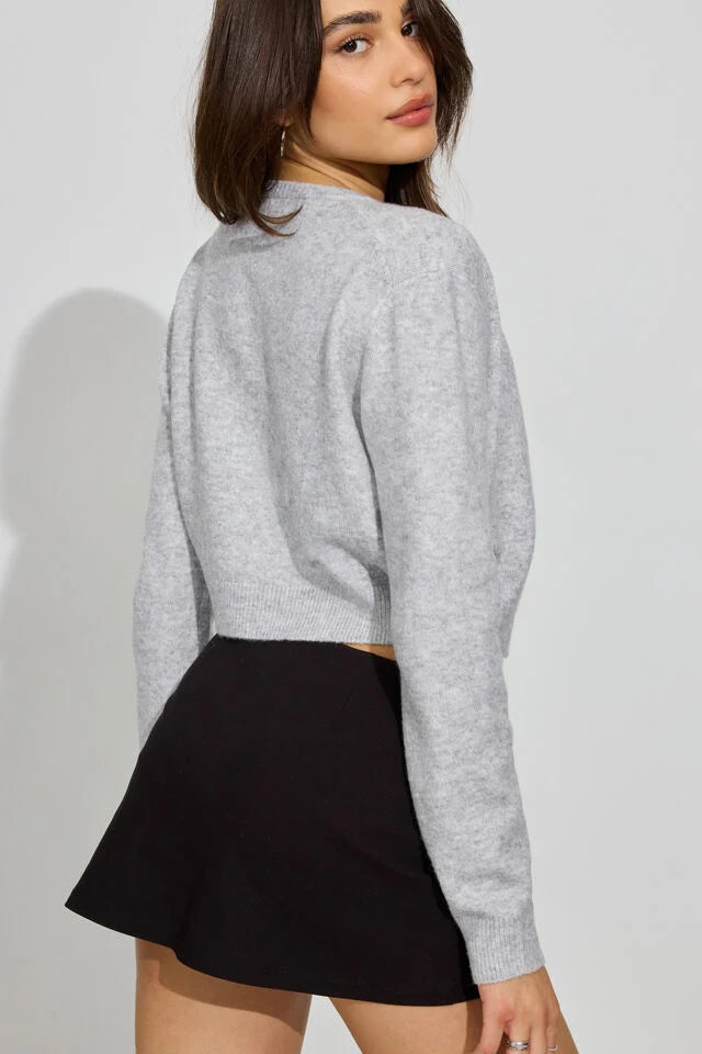 Coastal Grey Button Cardigan